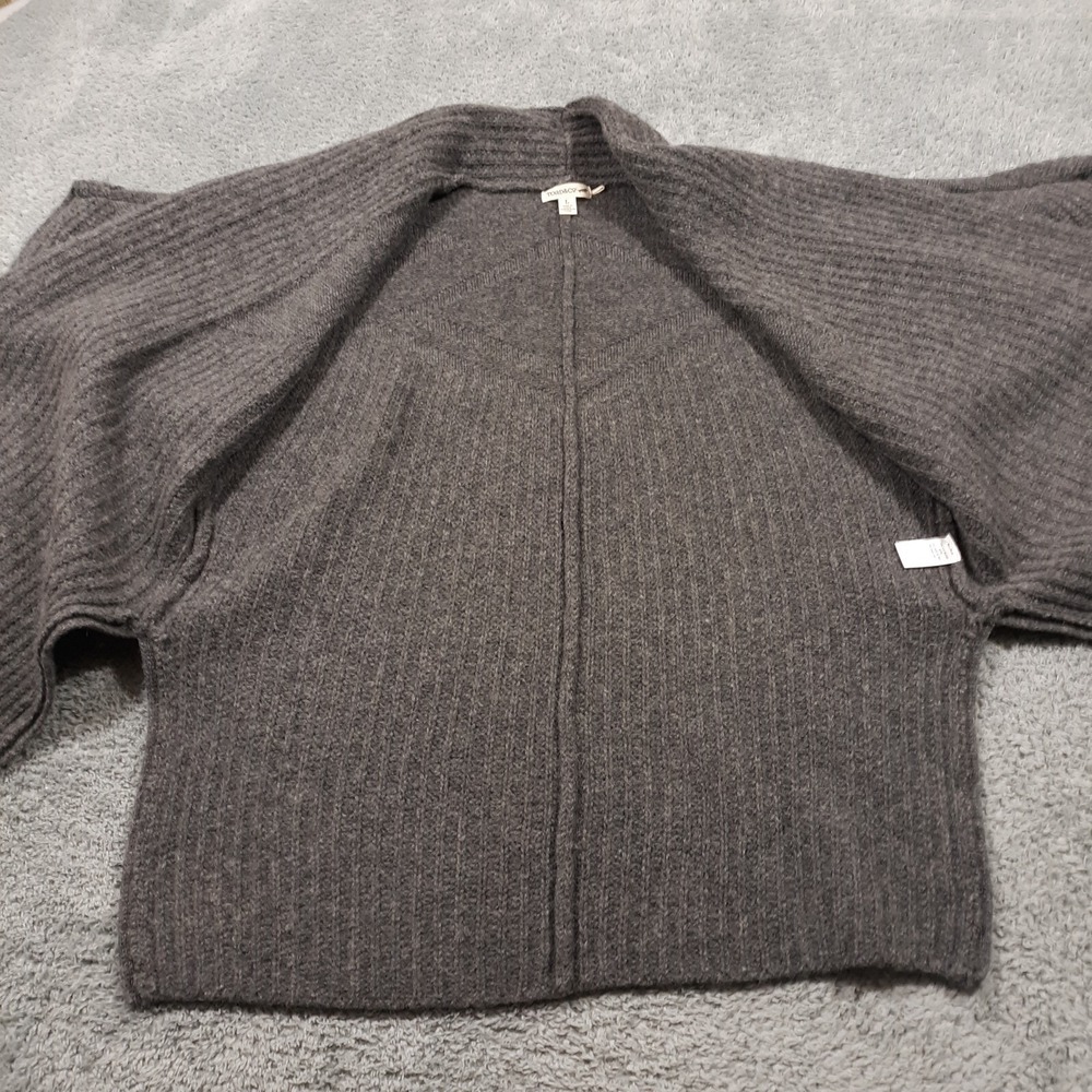 Toad&Co Gray Ribbed Open-Front Cardigan - Picture 3 of 12